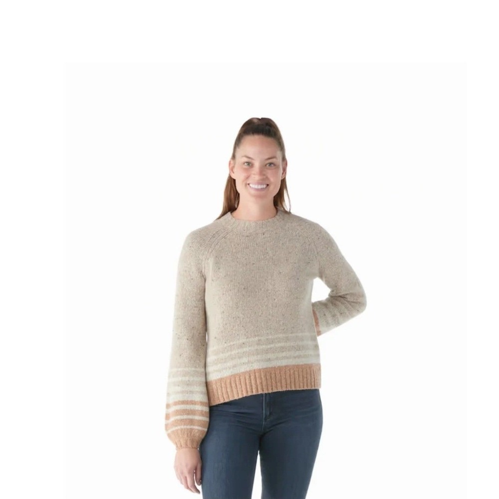 Smartwool  Wool Alpaca Women's Striped Sweater Size‎ S M Light Academia